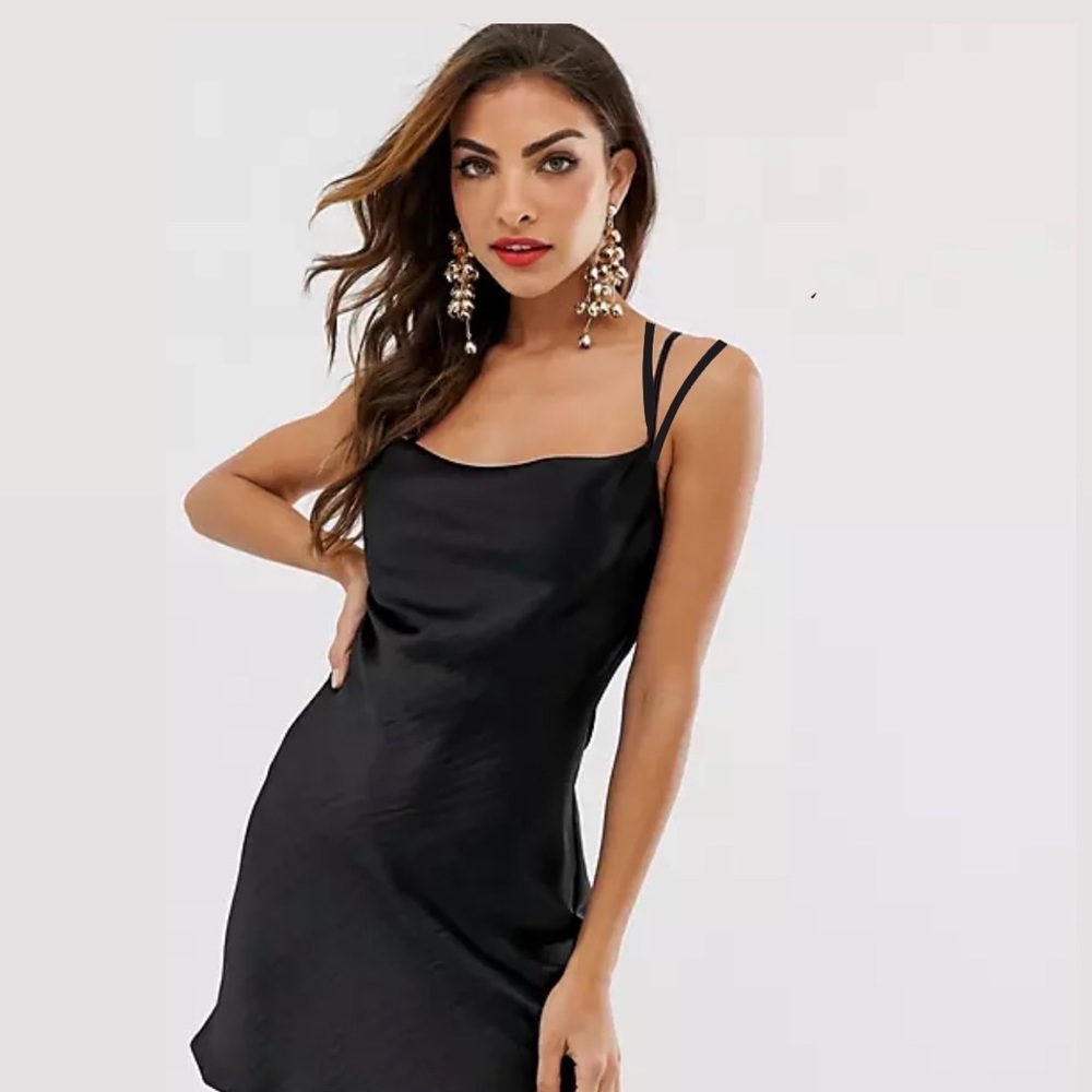 FINAL SALE ✨ Melissa San Marco Little Black Slip Dress - Valentines Dress